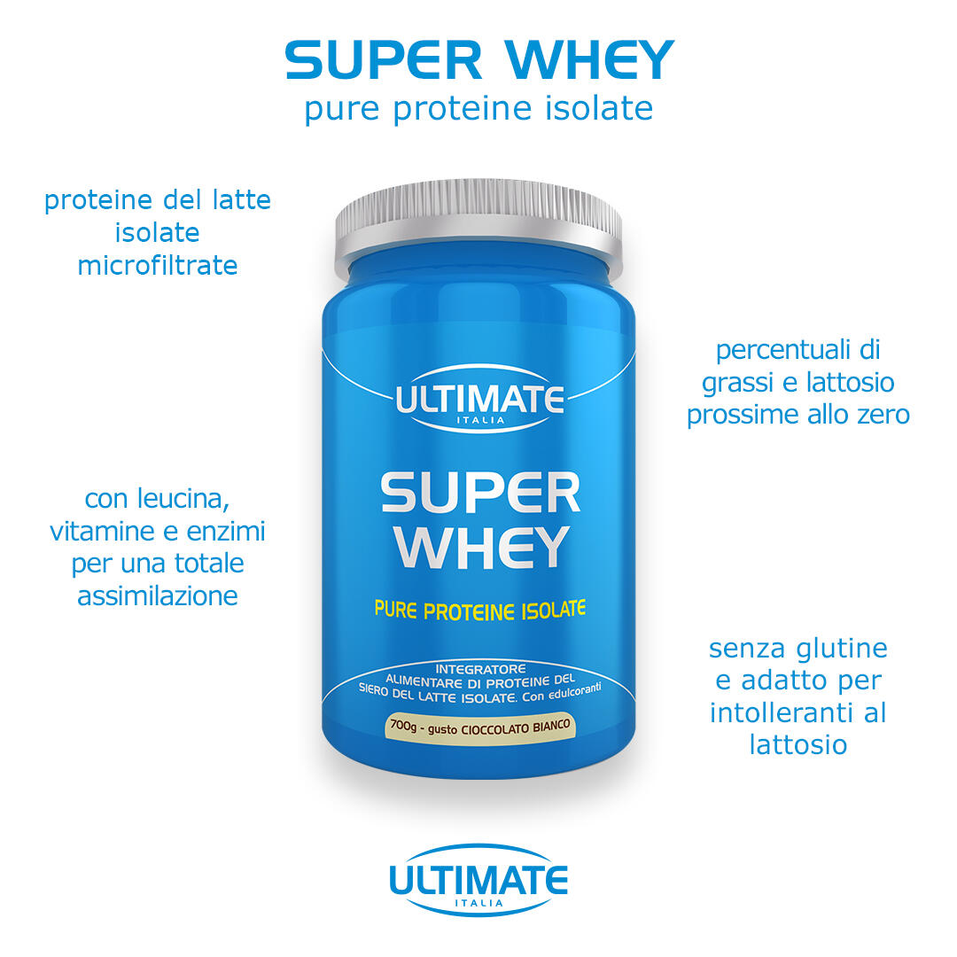Integratore alimentare - SUPER WHEY CIOCCOLATO BIANCO - 700g 6/7