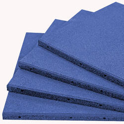 Suelo de Gimnasio. Loseta de Caucho 50x50x20mm (AZUL). Pack 32