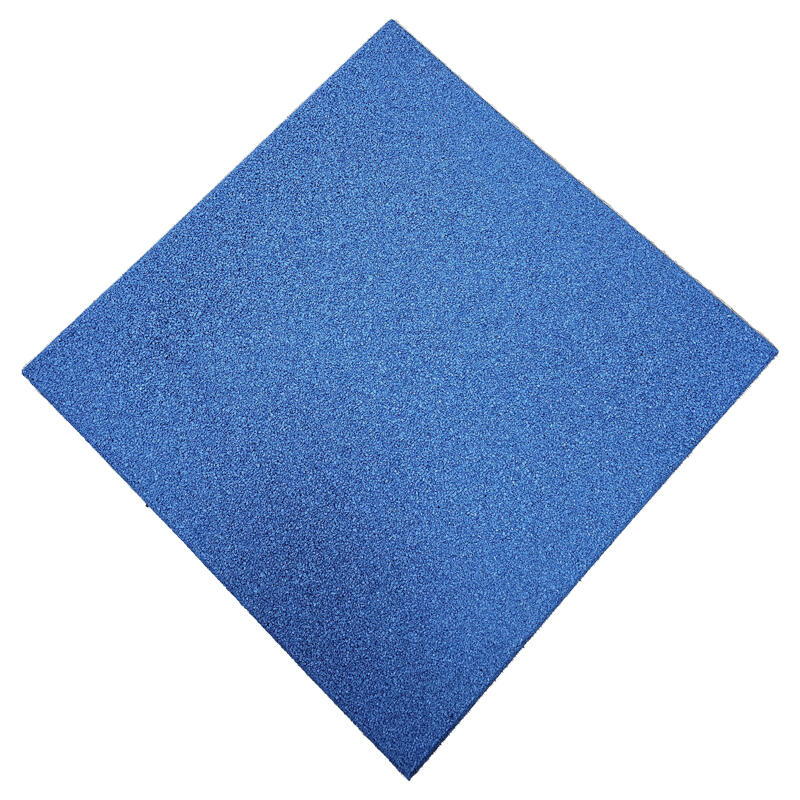 Suelo de Gimnasio. Loseta de Caucho 50x50x20mm (AZUL). Pack 12