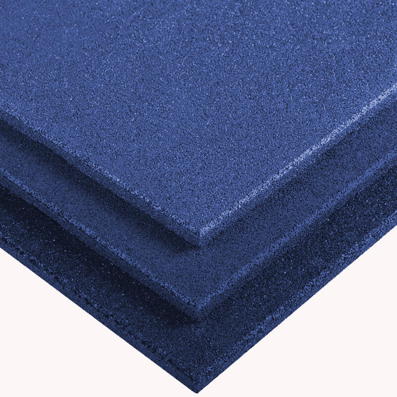 Suelo de Gimnasio. Loseta de Caucho 50x50x20mm (AZUL). Pack 12