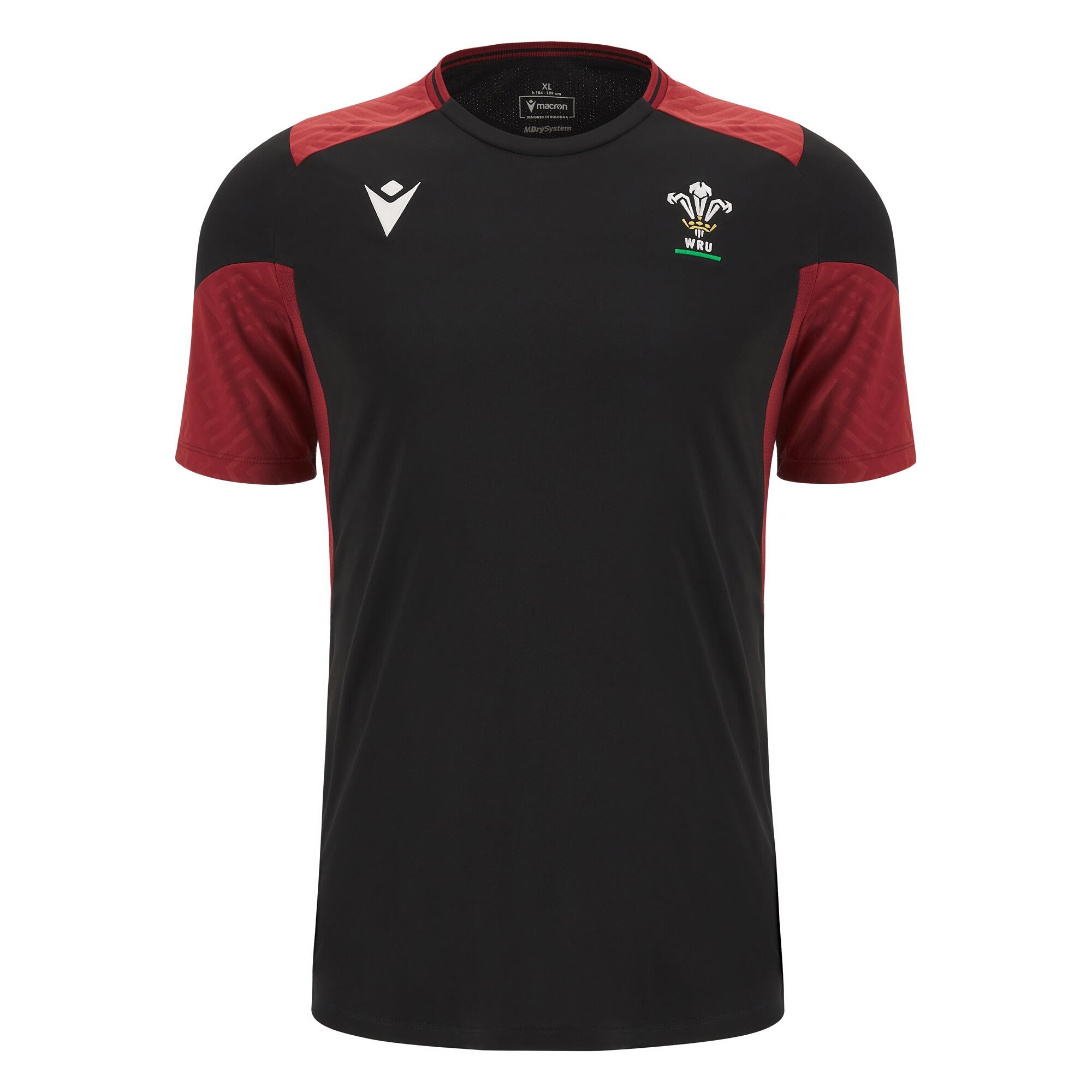 Wales WRU Mens Training Poly Shirt 1/4