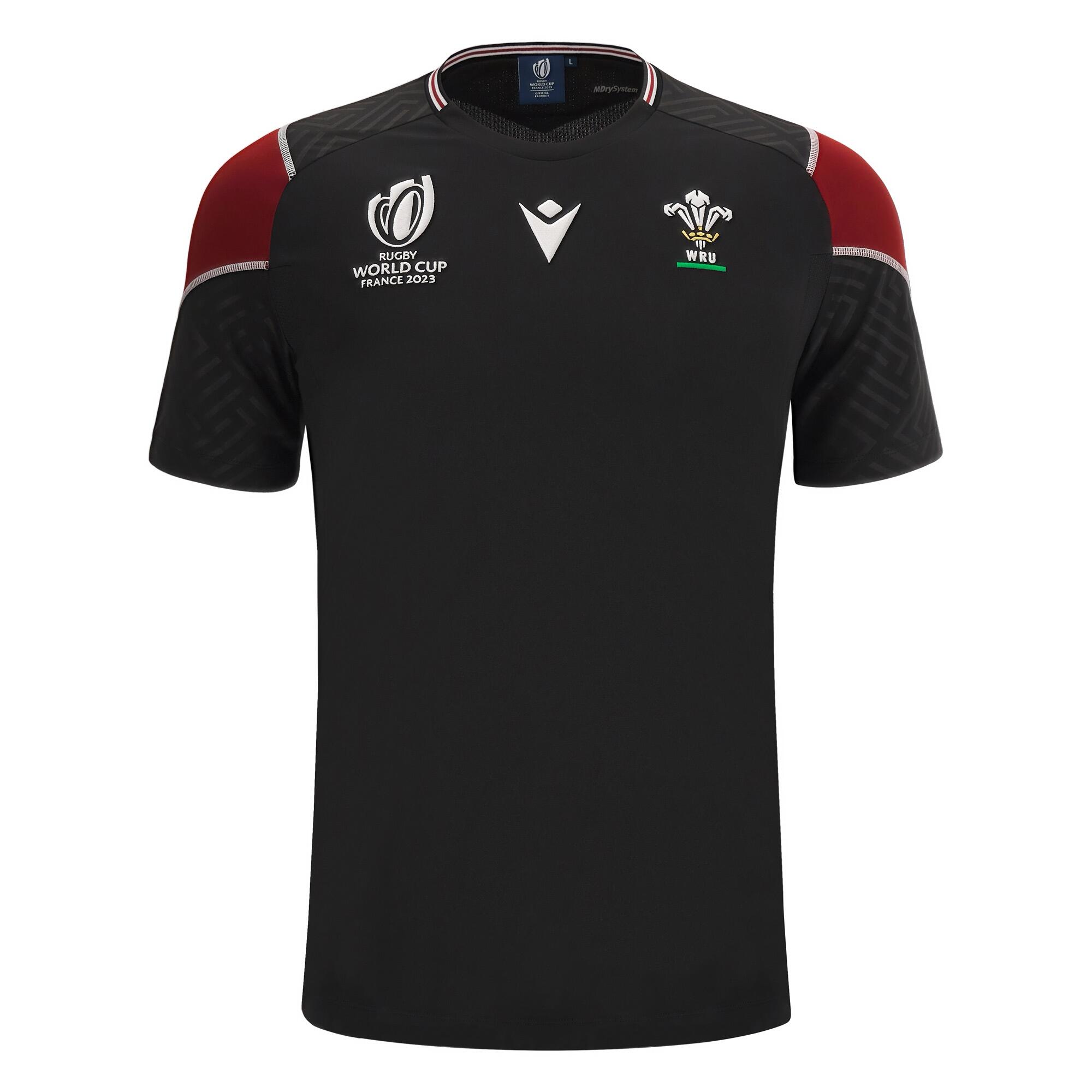 Macron Wales WRU RWC23 Mens Poly Training Shirt 1/5