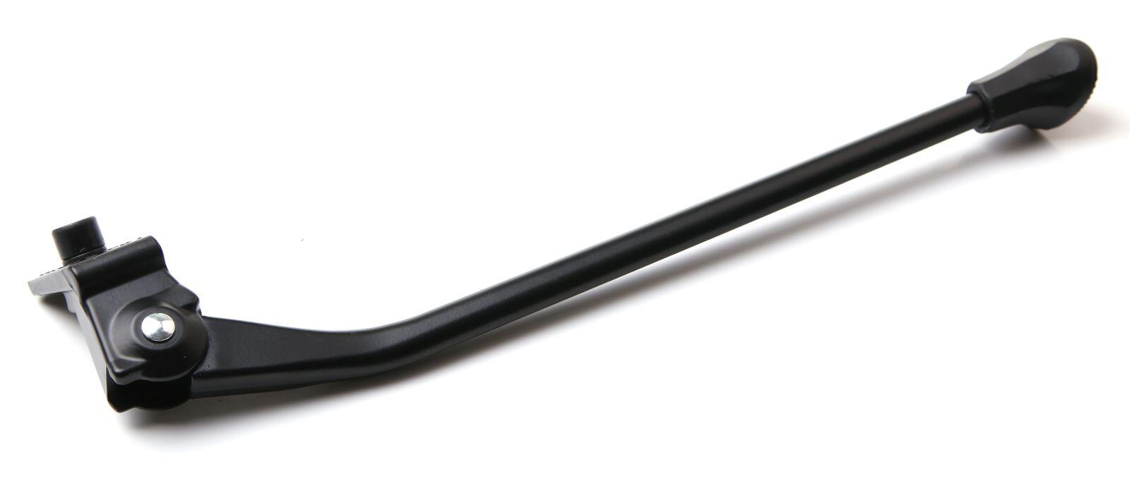 Caballete de bicicleta de aluminio negro + tapa 35cm 5/7
