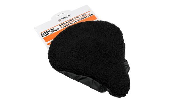 Funda para sillín de bicicleta - Negro con estampado de pelo - Mujer/Hombre 2/4
