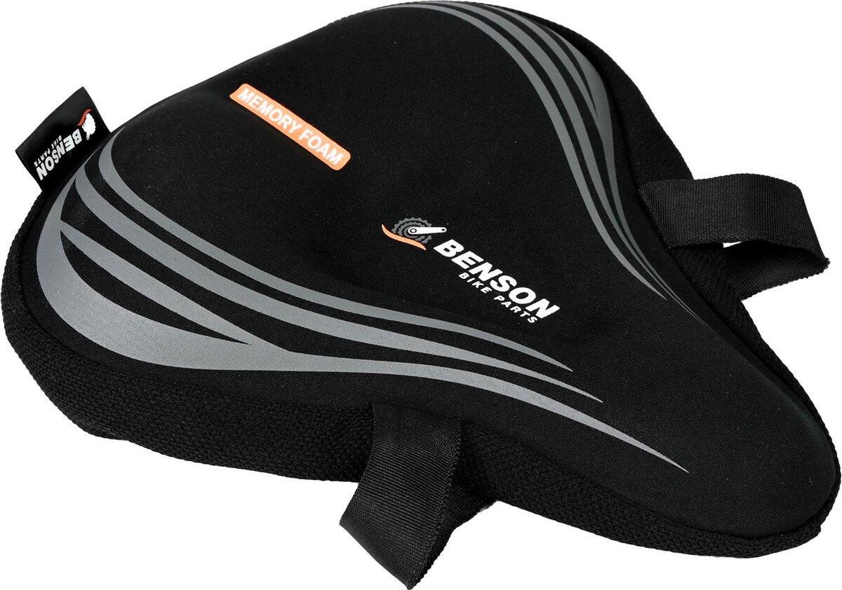 Capa de selim de bicicleta memory foam tech - preto - mulher/homem
