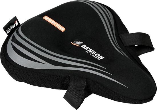 Pokrowiec na siodełko rowerowe Memory Foam Tech - Czarny - Damski/Męski