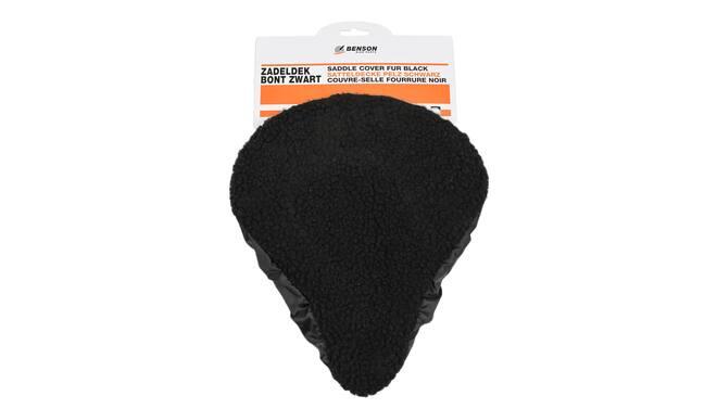 Funda para sillín de bicicleta - Negro con estampado de pelo - Mujer/Hombre 4/4