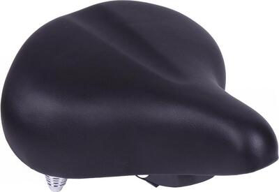 Fietszadel dames/heren zwart met fiets reflectoren