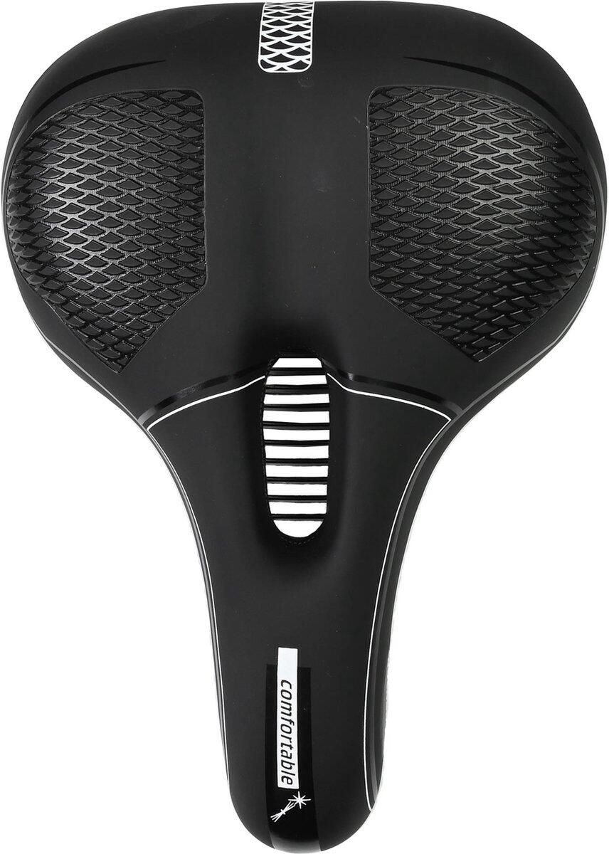 Fahrradsattel Herren Comfort Schwarz Wasserdicht | Decathlon