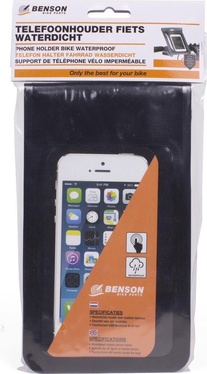 Étui pour téléphone portable vélo noir imperméable à l'eau 4/4