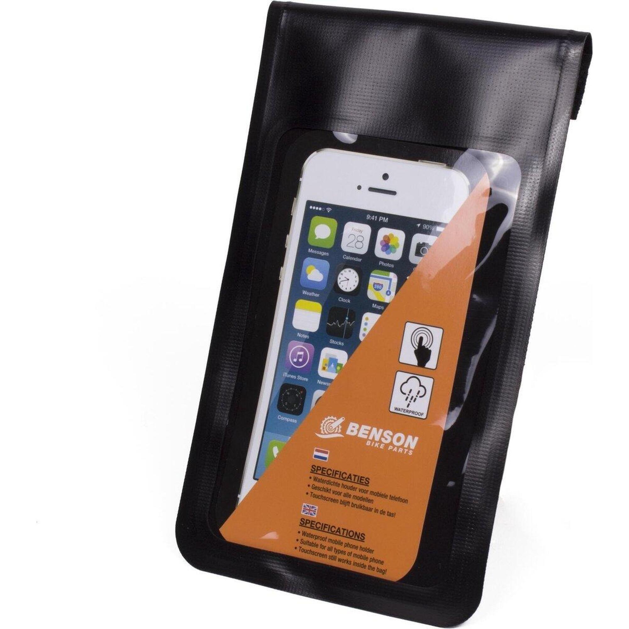 Benson - Étui Pour Téléphone Portable Vélo Noir Imperméable À L'Eau - Support Smartphone - Noir - No Size - Decathlon