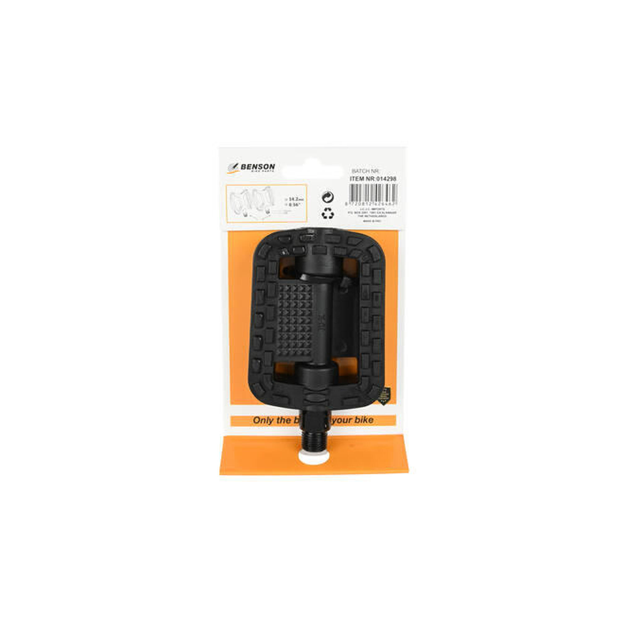 Set pedale bicicletă, antiderapante, negre