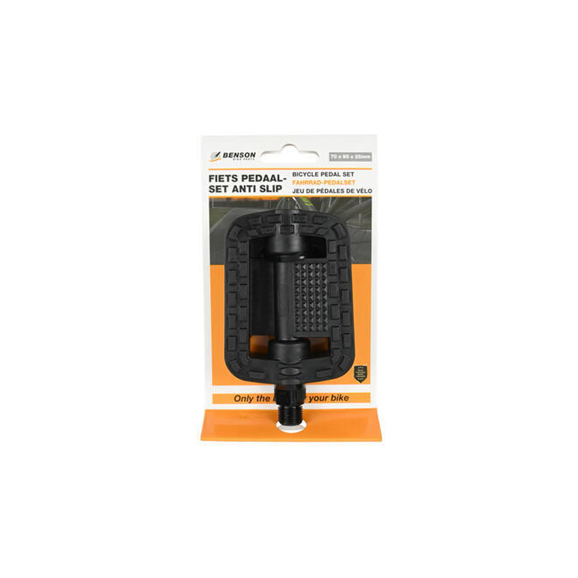 Set pedale bicicletă, antiderapante, negre