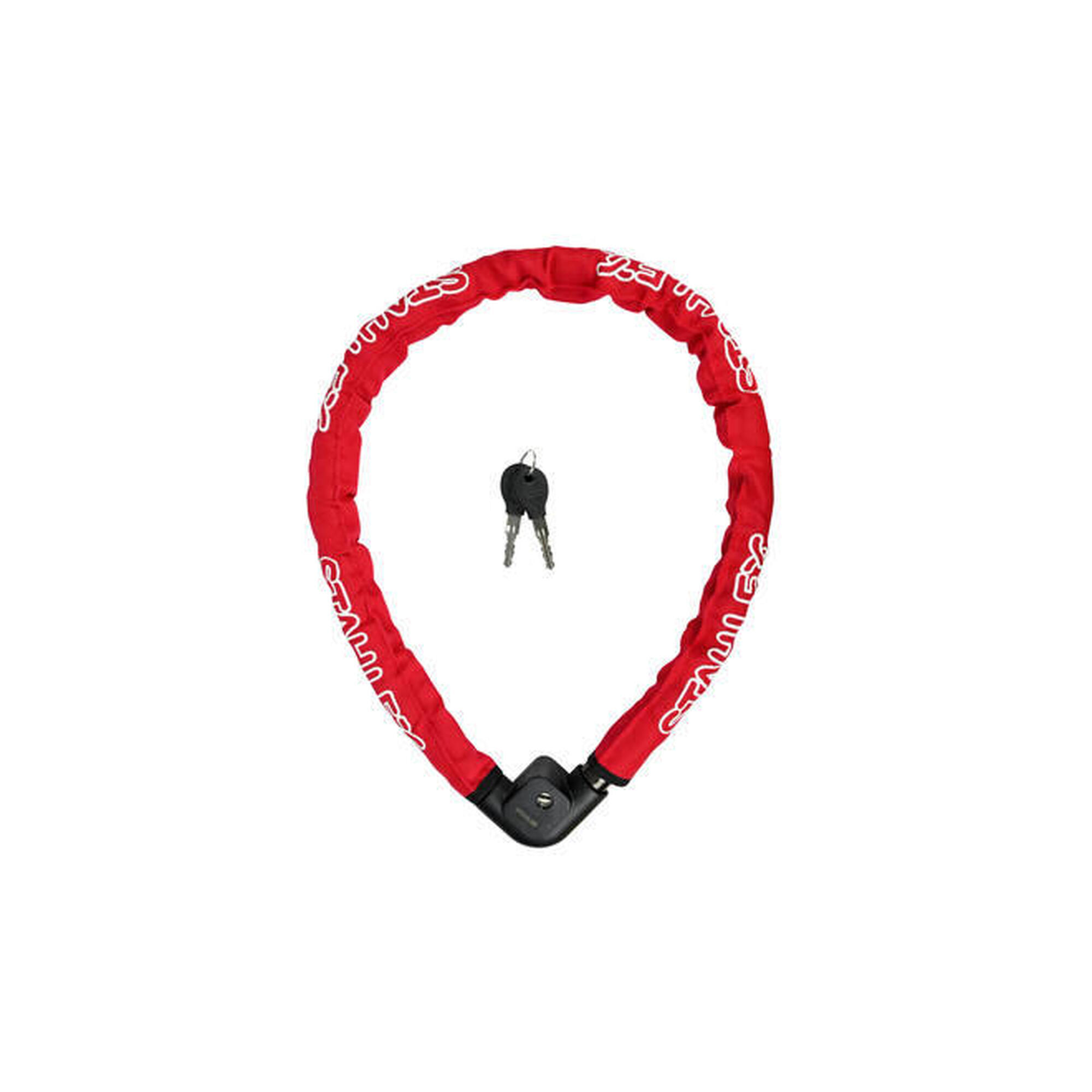 Antifurt blindat 22 x 1000 mm roșu pentru bicicletă