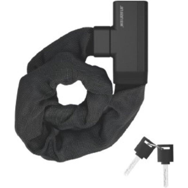 Lacăt cu lanț pentru bicicletă Ø 6 x 1400 mm - Negru