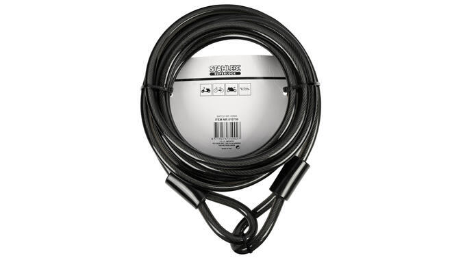 Lucchetto per bicicletta con cavo in acciaio 12 mm x 5 metri 3/4