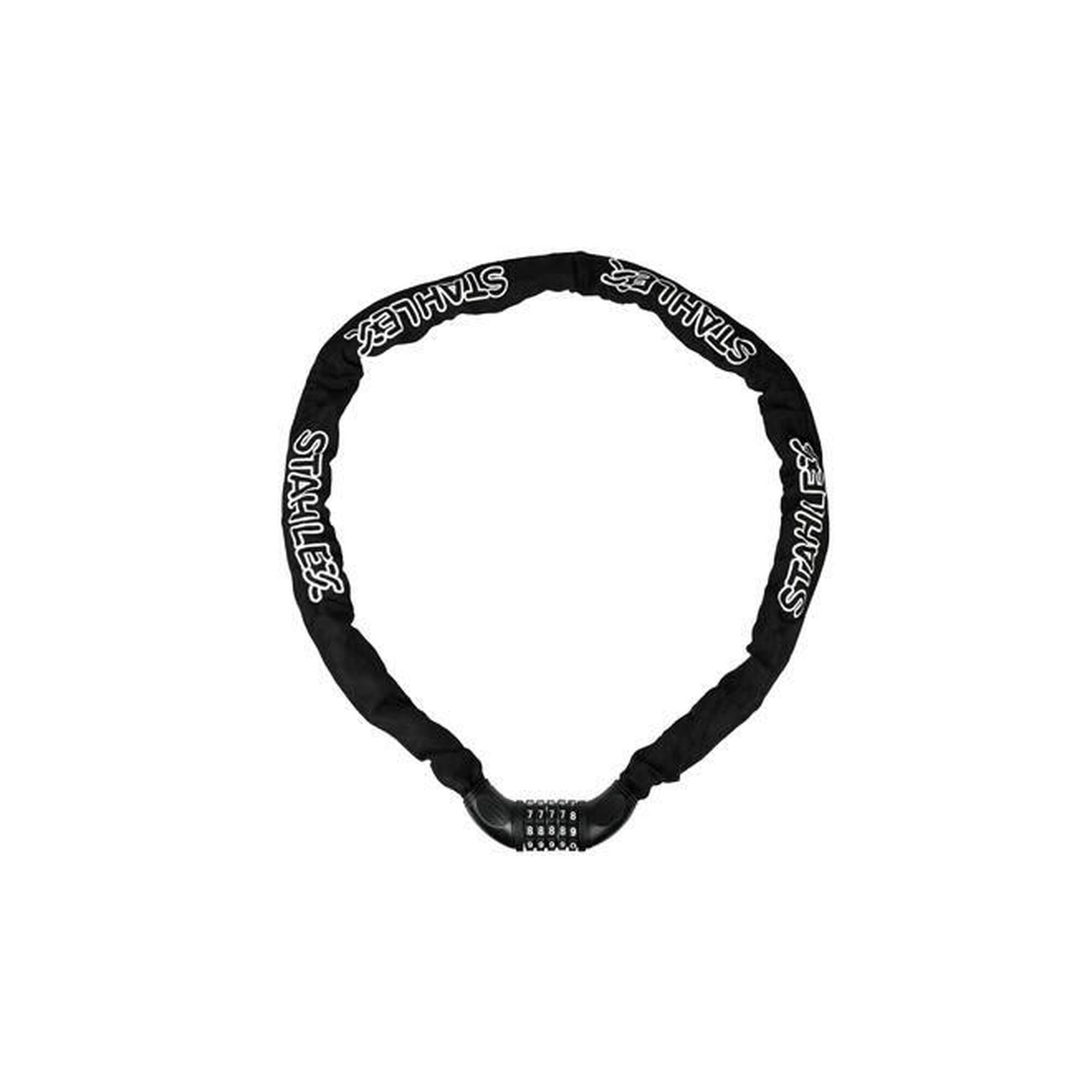 Lanț de siguranță - Lacăt cu cod numeric tip 978 - 7 x 1400 mm - Negru