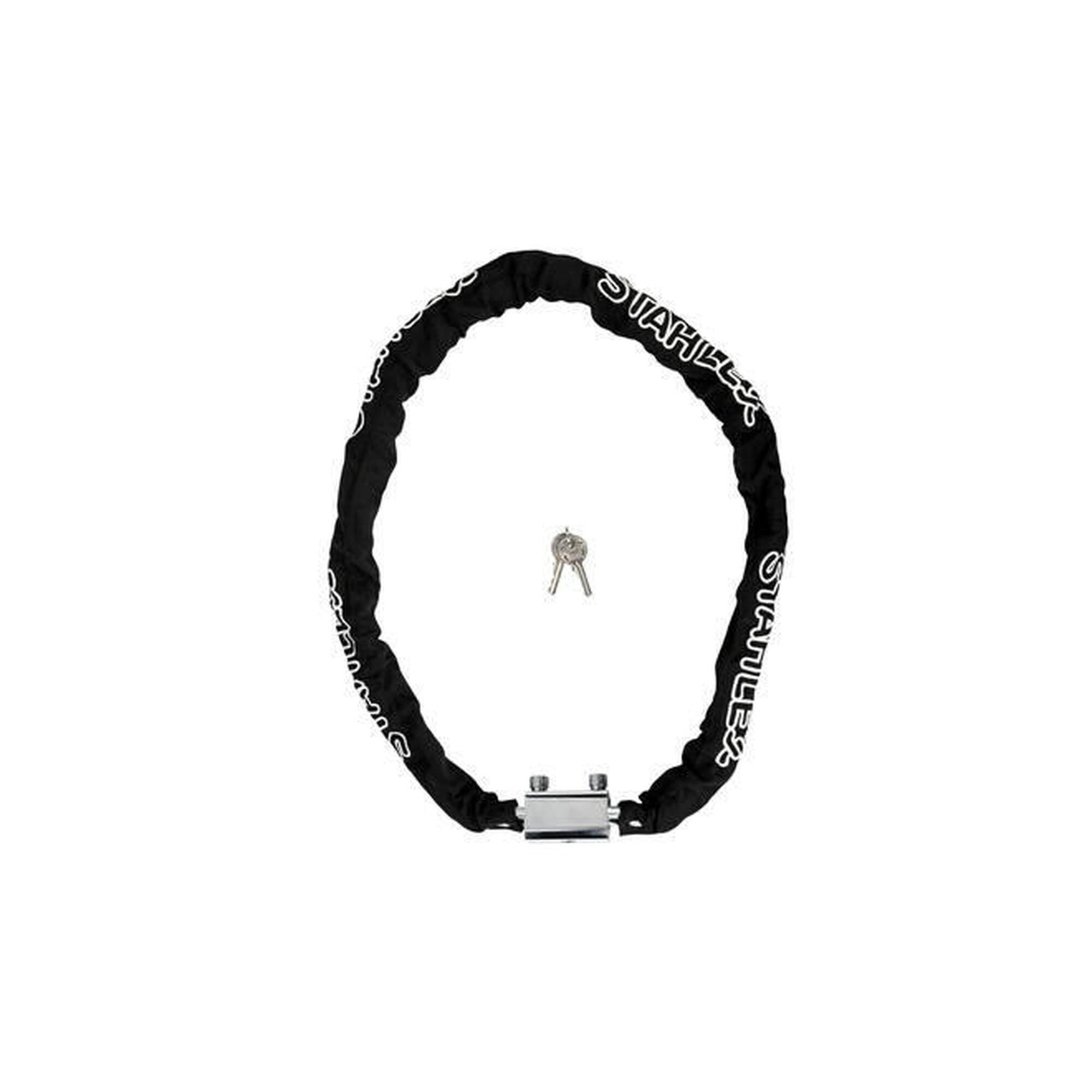 Antifurt bicicletă, tip lanț, 8mm x 120cm, negru