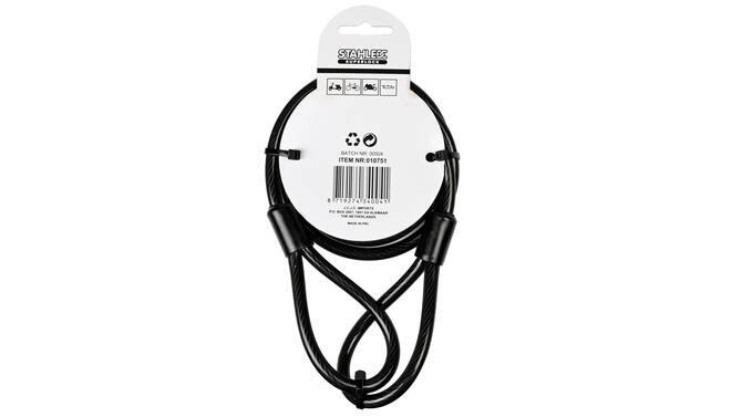 Câble en acier pour antivol de vélo avec boucles 8 mm x 1,5 mètres 2/3