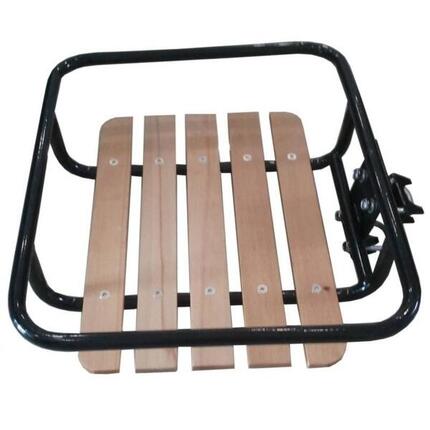 Porte-bagages avant noir et bois