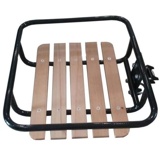 Porte-bagages avant noir et bois