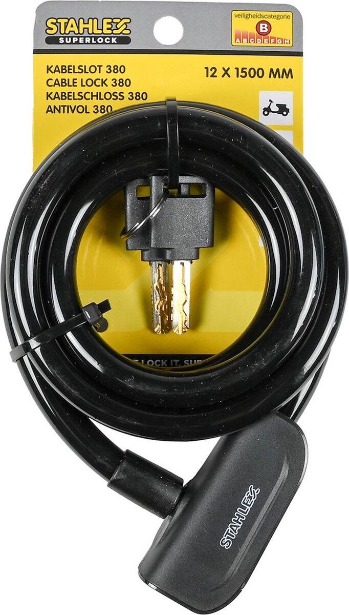 Lucchetto per bicicletta a cavo 380, 12 x 1500 mm 4/5