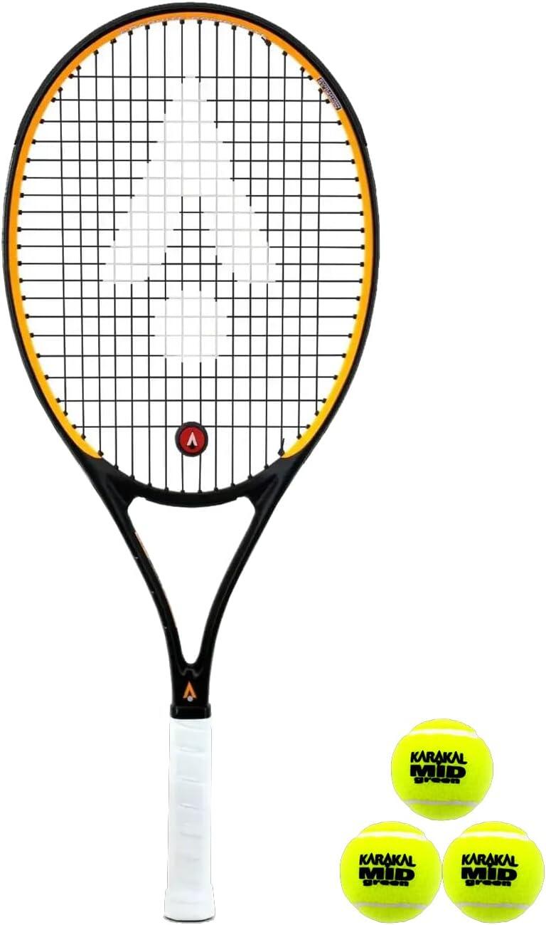Karakal Pro Comp 26 Junior Graphite Tennis Racket, Cover & Tennis Balls 1/4