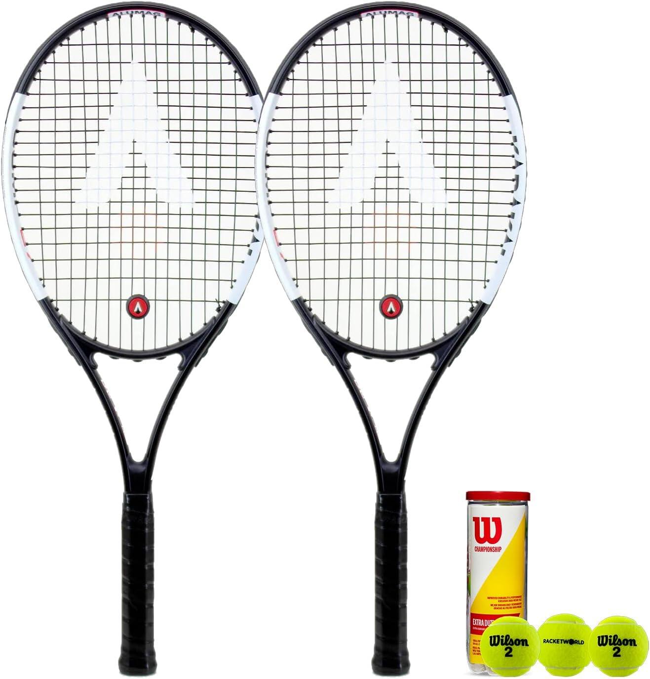 Karakal Comp 27 Tennis Racket Twin Set, Covers & Tennis Balls 1/4