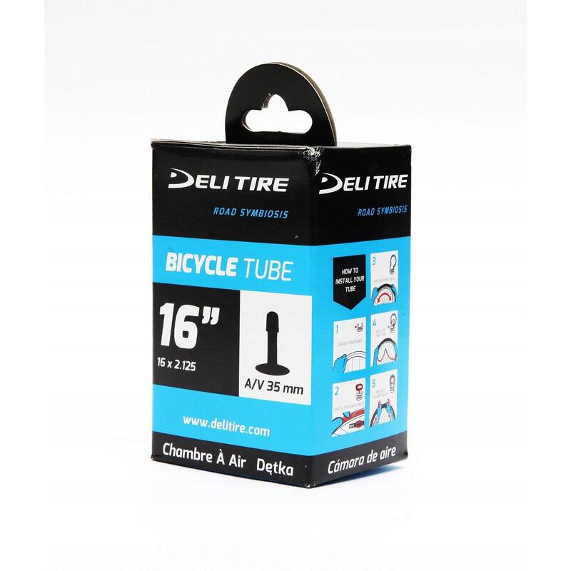 Cameră de aer pentru bicicletă DELI TIRE 16x2.125 AV valvă auto