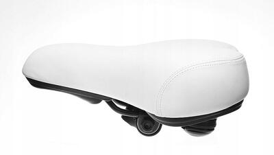 Witte fietszadel onyx citi elastomeer