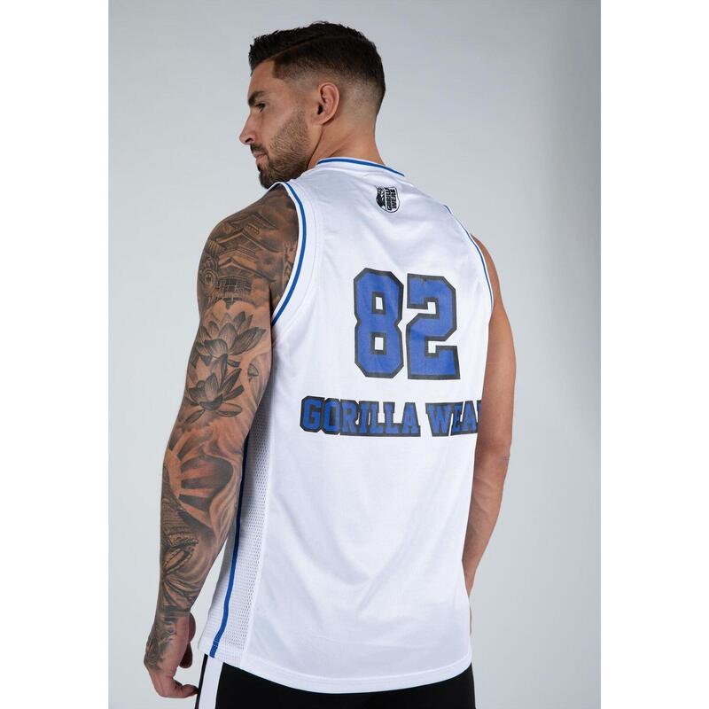 San Mateo Jersey Tank Top - White/Blue