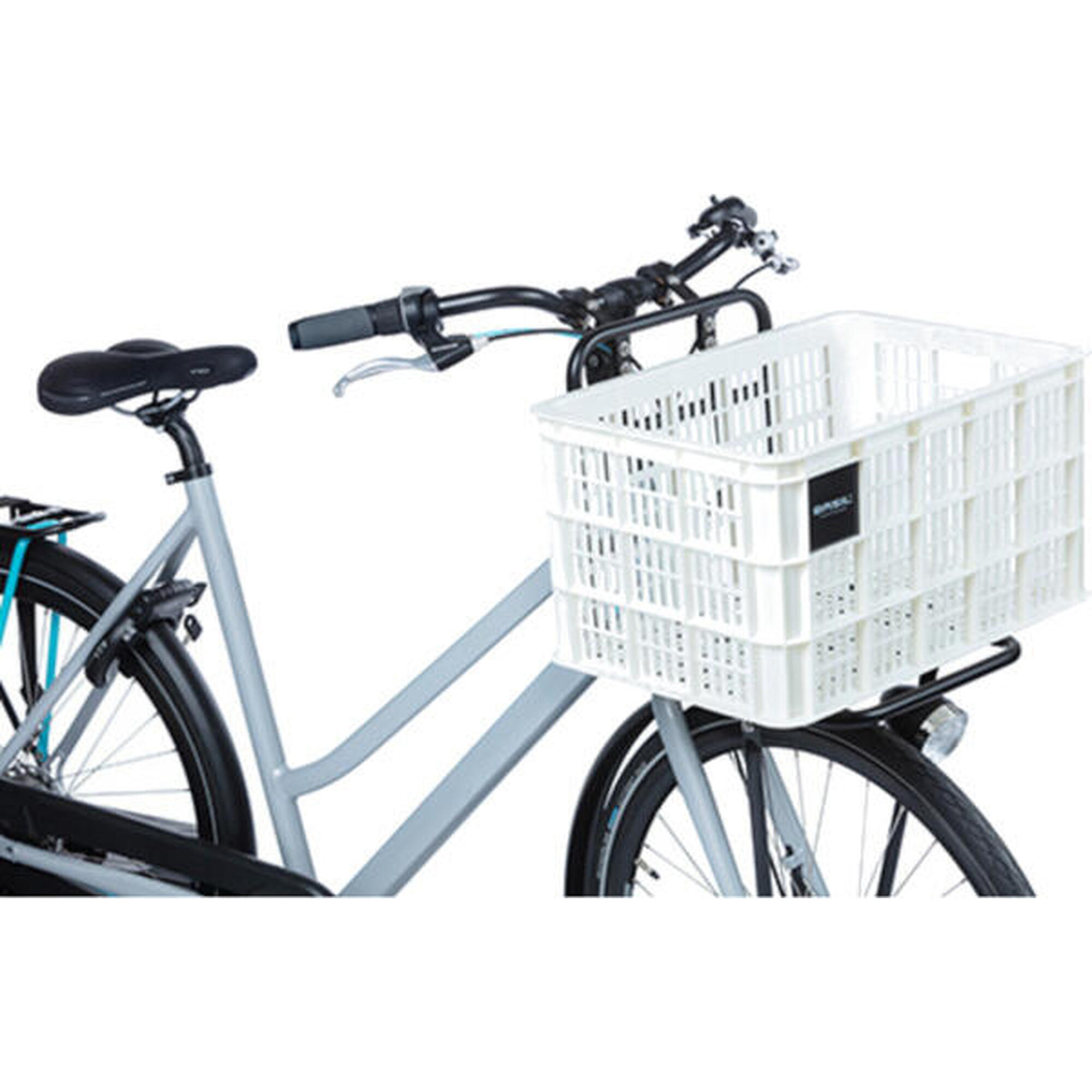 Caisse à vélo recyclée Caisse L 40,0 litres 39 x 49 x 26 cm - blanc brillant