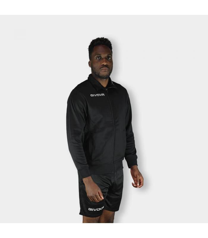 Sudadera Adulto Técnica Mono 500 Givova Negro Poliéster 2/4