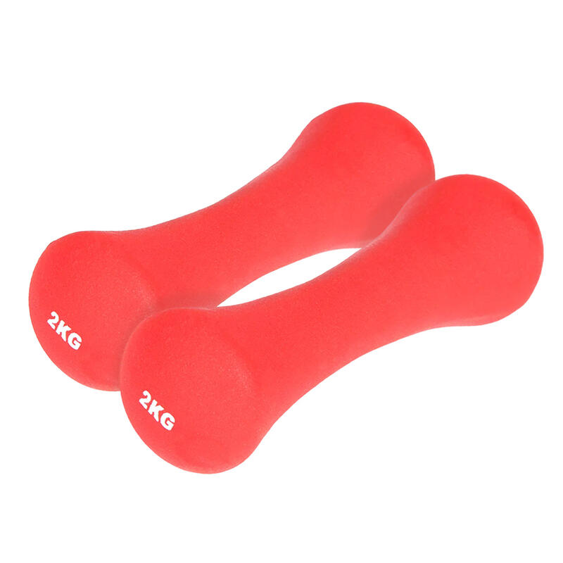 Mini haltères en néoprène pour musculation et fitness (lot de 2)