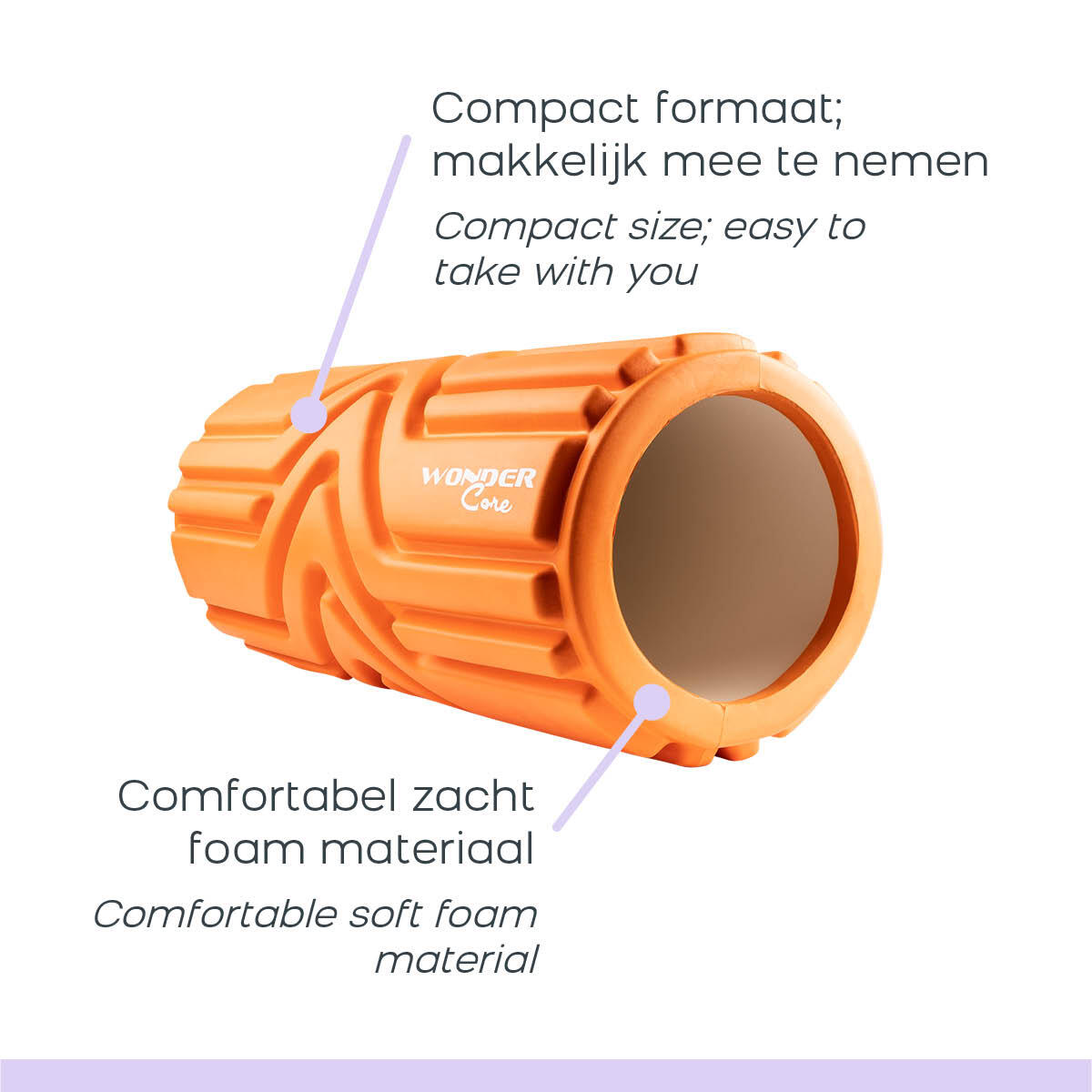 Wonder Core - Hollow Yoga Roller - 32cm 3/6
