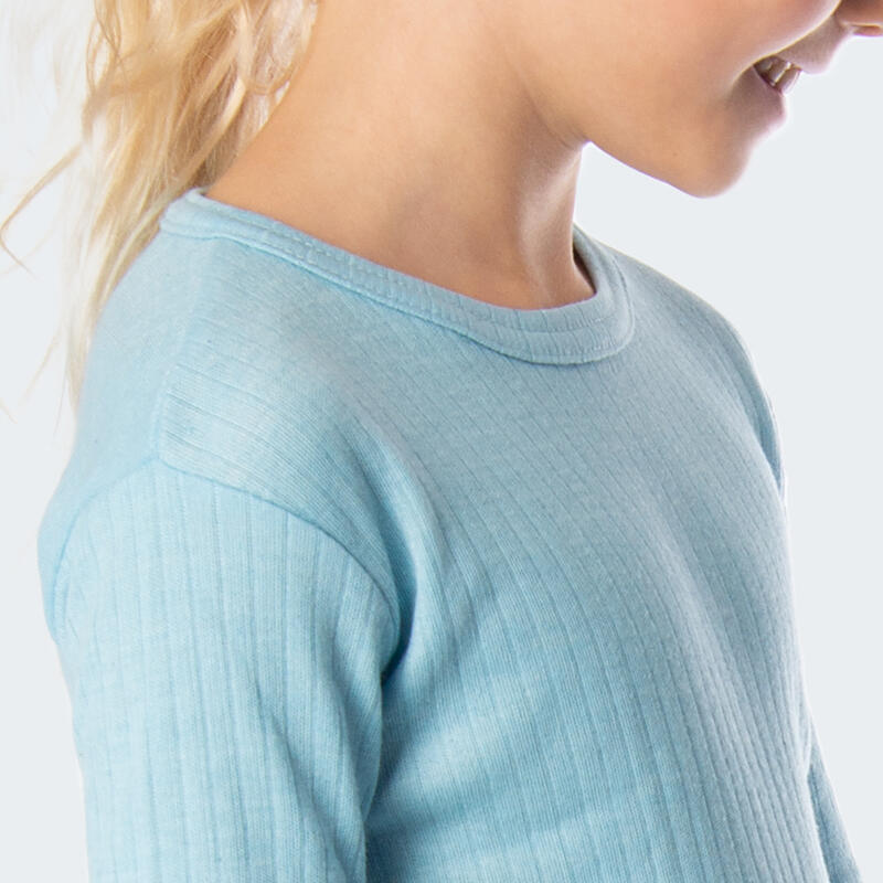 T-shirt thermique | Sous-vêtements | Enfant | Doublure polaire | Bleu clair