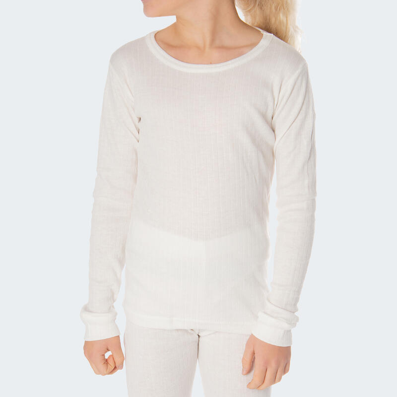 T-shirt thermique | Sous-vêtements | Enfant | Doublure polaire | Crème