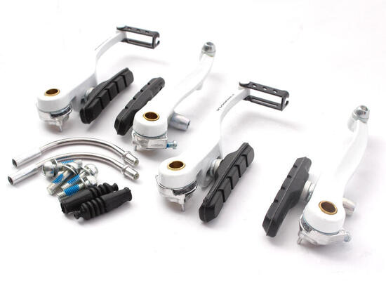 Set freni a V BMX anteriore e posteriore KHE PROMAX bianco