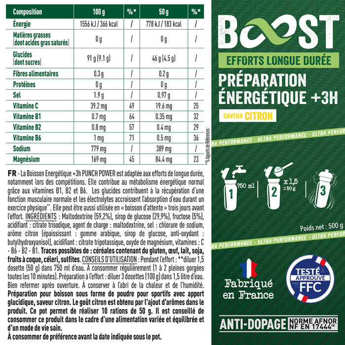 Boisson énergétique PUNCH POWER - Boost énergétique +3H - Citron 2/6