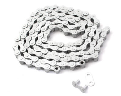 Bmx-ketting 1/2 x 1/8 roestvrik zilver