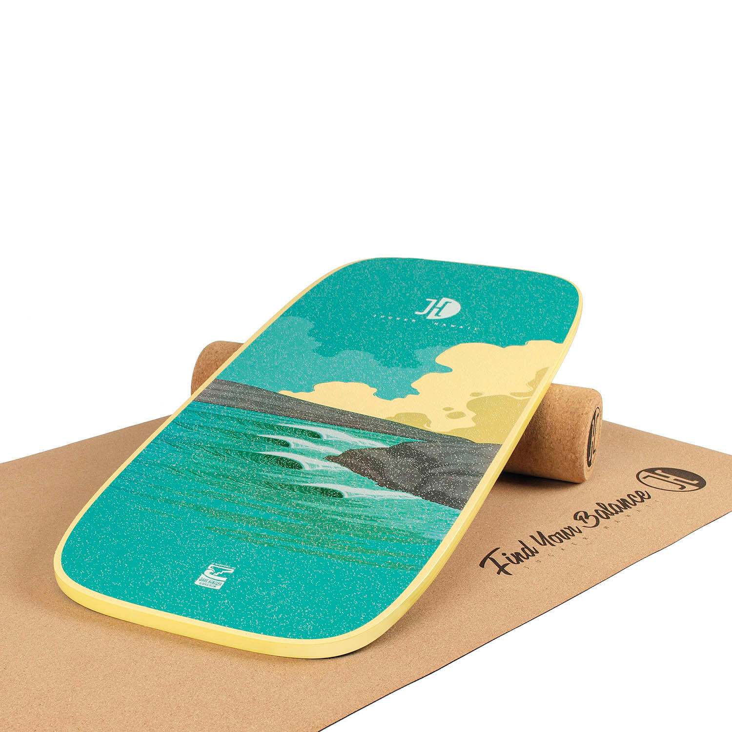 JUCKER HAWAII Balanceboard HONOLUA PRO | inkl. Korkrolle & Korkmatte