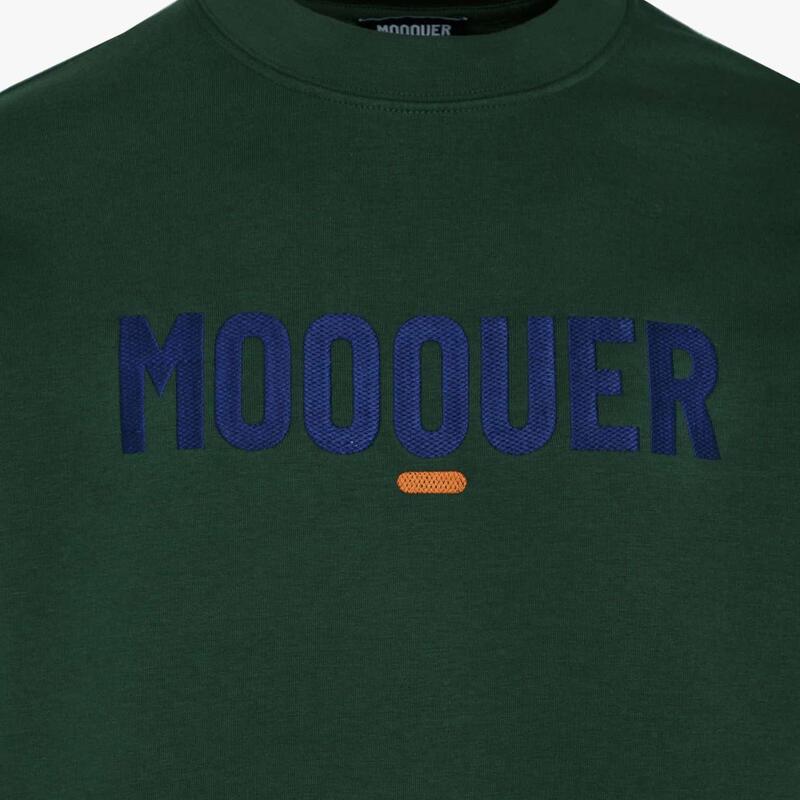 Sweat-shirt sans capuche brodé Green Trail Mooquer Vert