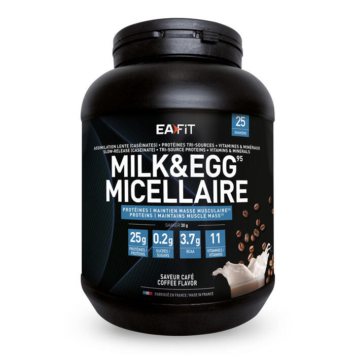 Eafit - Milk&egg 95 Micellaire Café 750 G - Whey Protéine - Decathlon