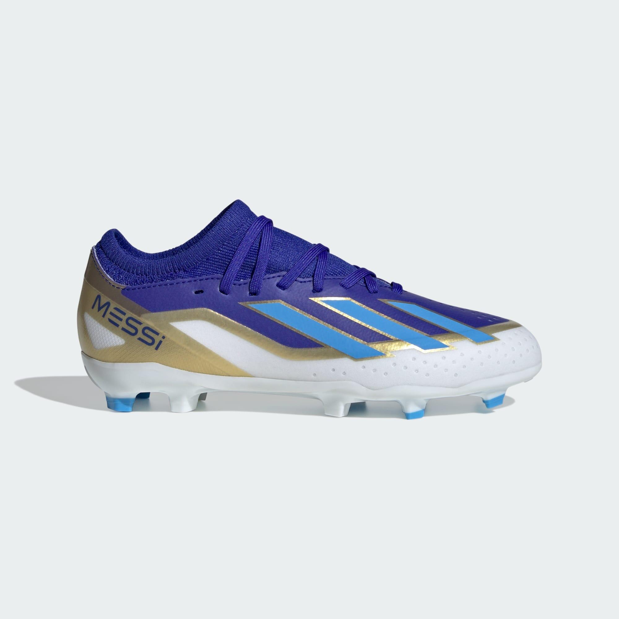 Adidas - Chaussure X Crazyfast Messi League Terrain Souple - Chaussures De Football - Blanc|bleu - 37 - Decathlon
