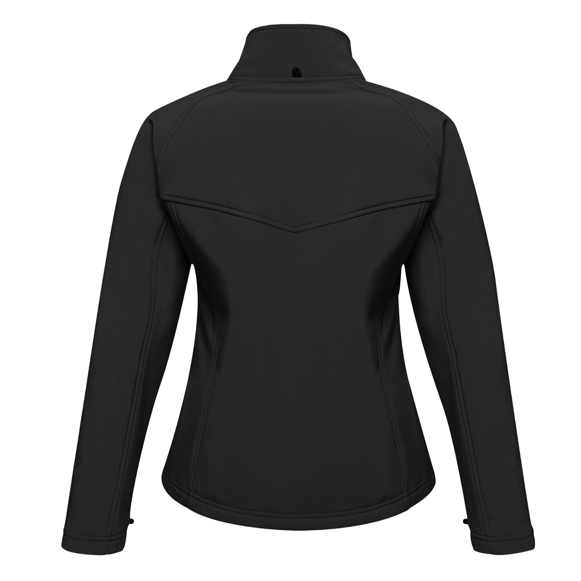 Ladies Uproar Softshell Wind Resistant Jacket (Black/Black) 2/4