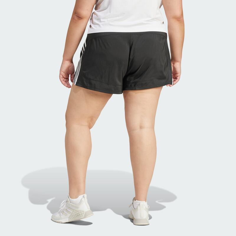 Šortky Pacer Training 3-Stripes Woven High-Rise (plus size)