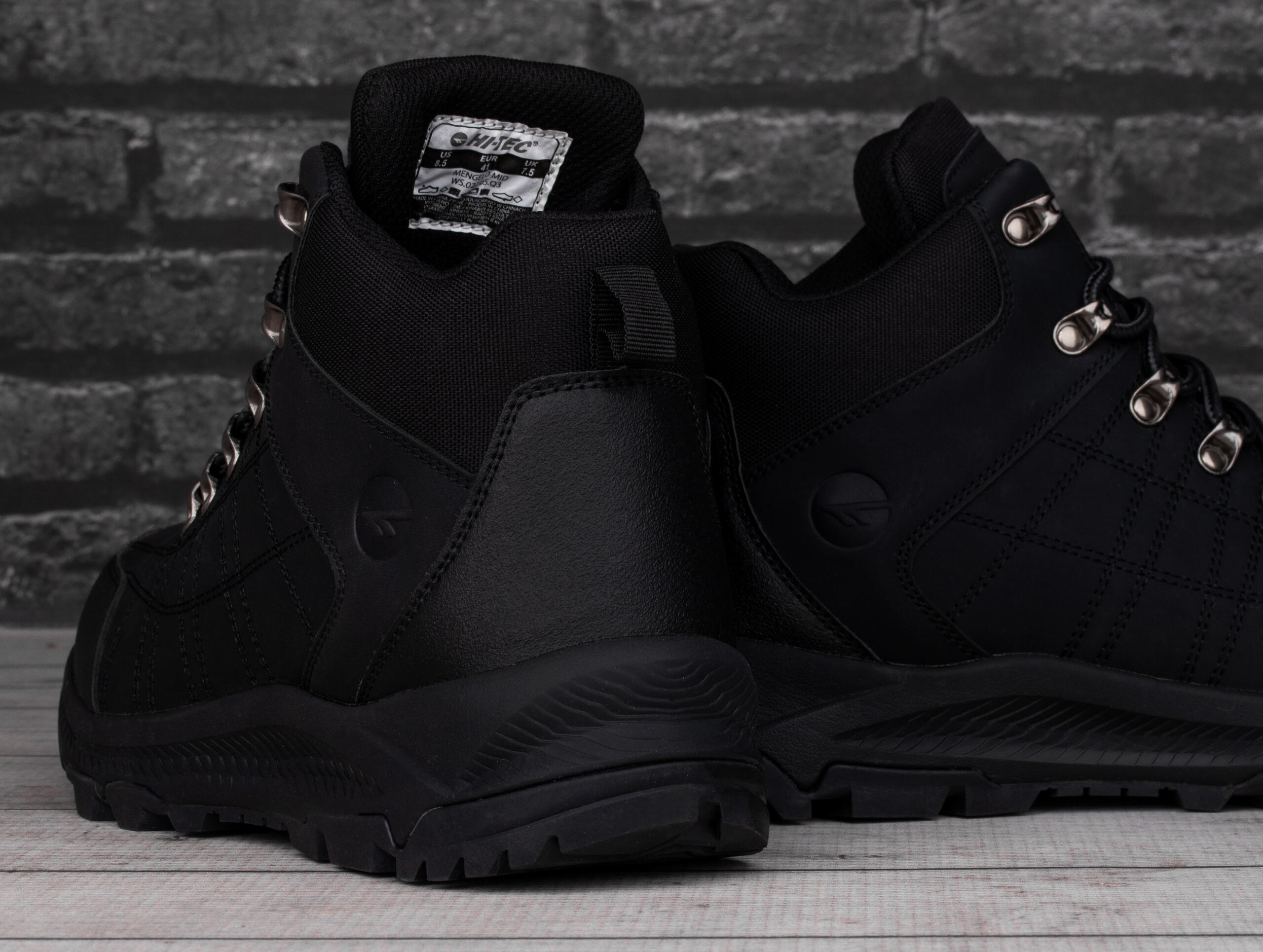 Heren Mengelo Mid Cut Trainers (Zwart) 6/7