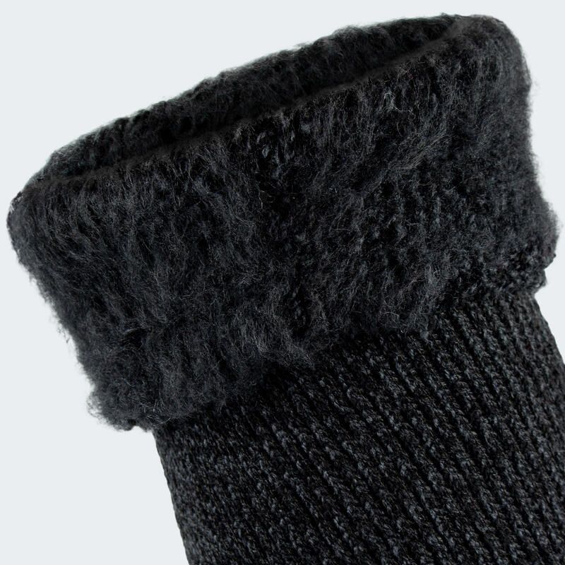 Dames thermosokken 'fleecy' | cosy socks | 2 paar | one size | antraciet