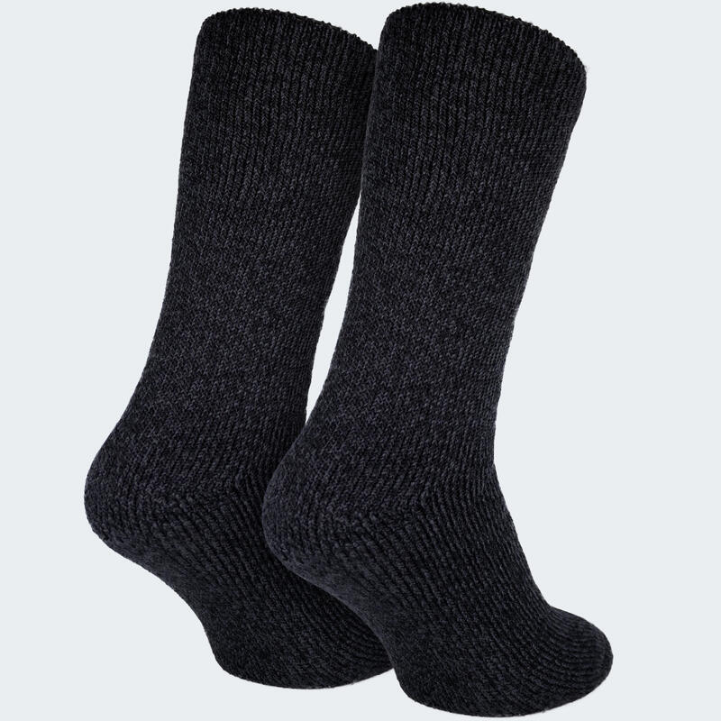 Chaussettes thermiques 'fleecy' | Femme | Taille unique | Anthracite