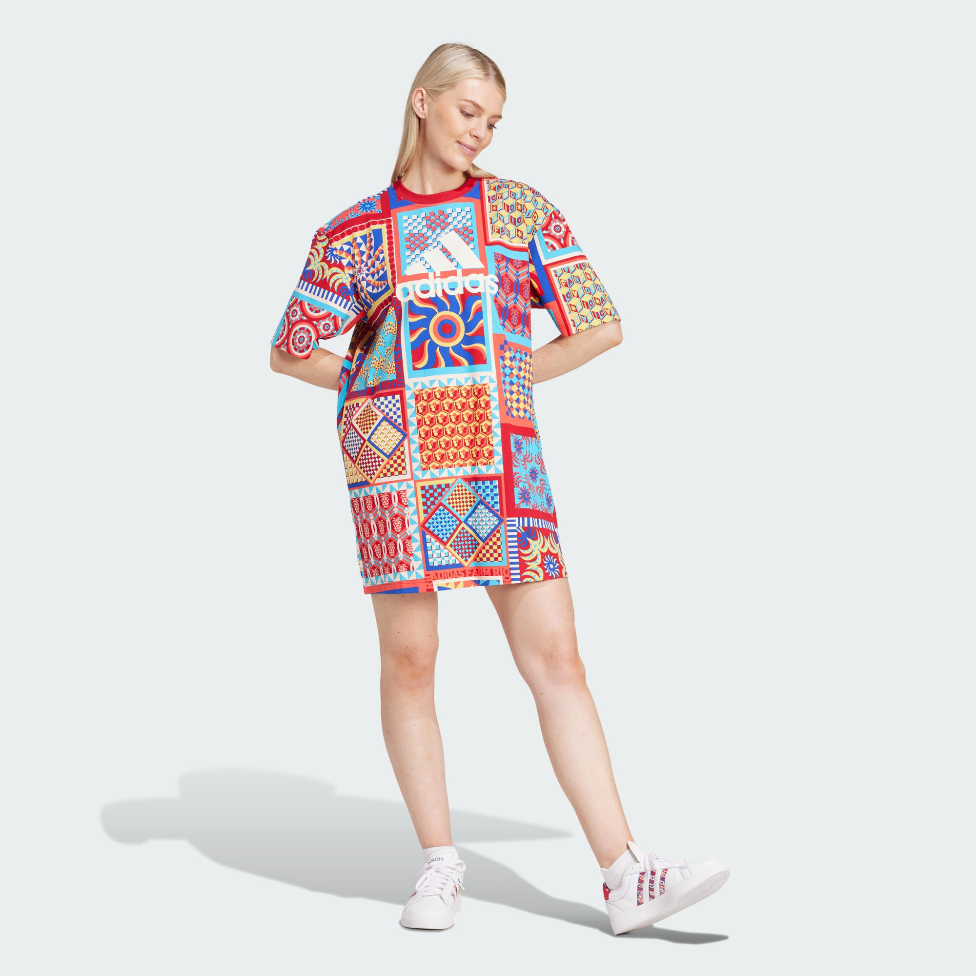 Slim-fit dress adidas x FARM Rio